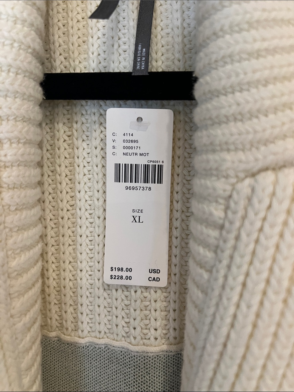Anthropologie XL cotton  heavy sweater - Picture 3 of 6